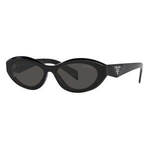New PRADA Black Round SPR 26Z 16K08Z Sunglasses Women